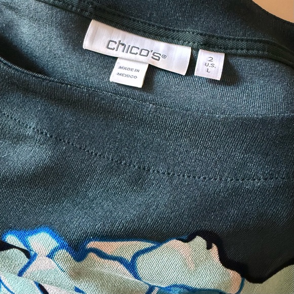 Chico’s Traveler’s Floral Artisanal Boatneck Tunic Top - Picture 5 of 9